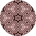 thumbnail image 1 of Ahgly Company Machine Washable Indoor Round Transitional Pink Area Rugs, 5' Round, 1 of 7