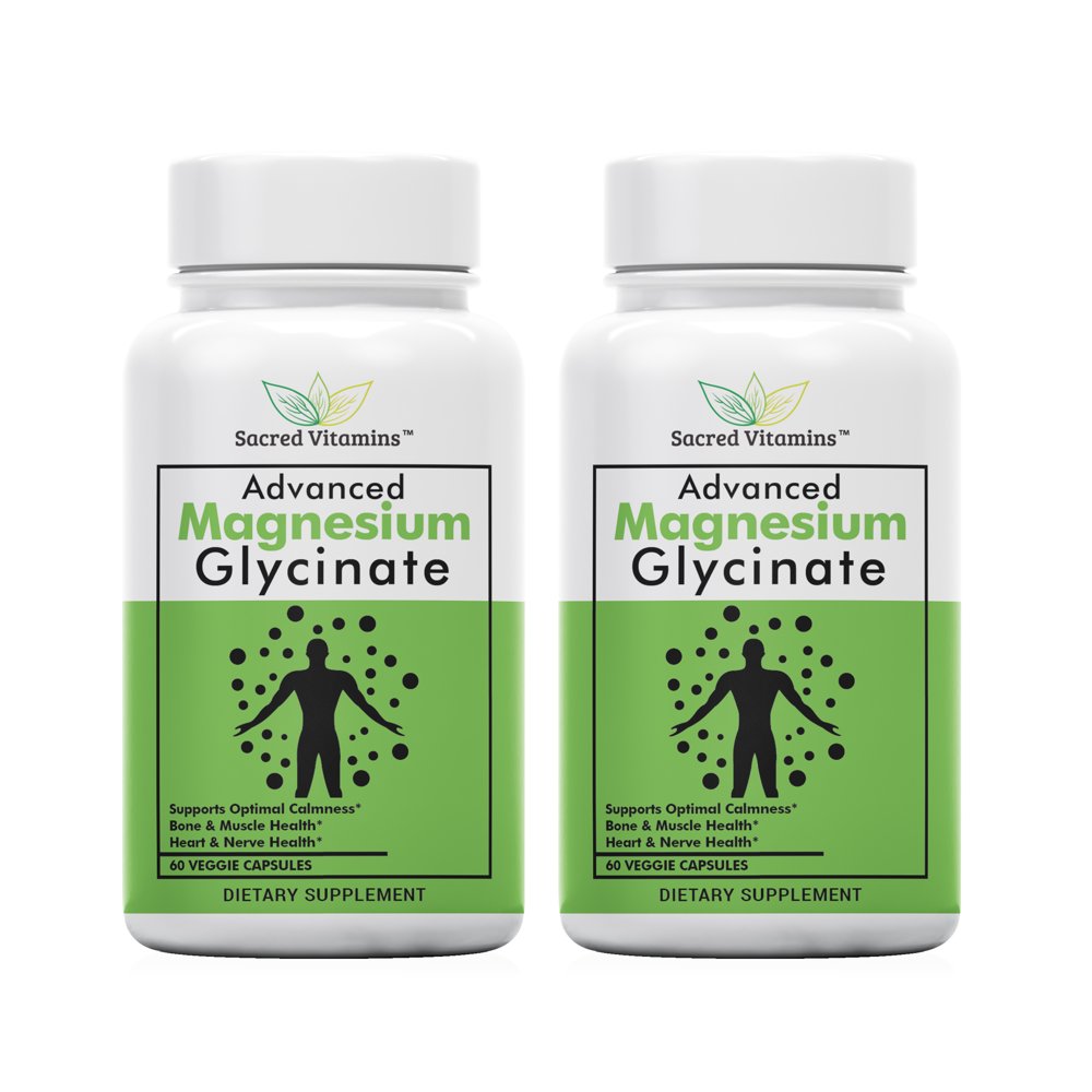 Premium Magnesium Glycinate Capsules (400mg) for Sleep Support, Mood