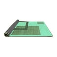 thumbnail image 2 of Ahgly Company Indoor Round Solid Turquoise Blue Modern Area Rugs, 4' Round, 2 of 4