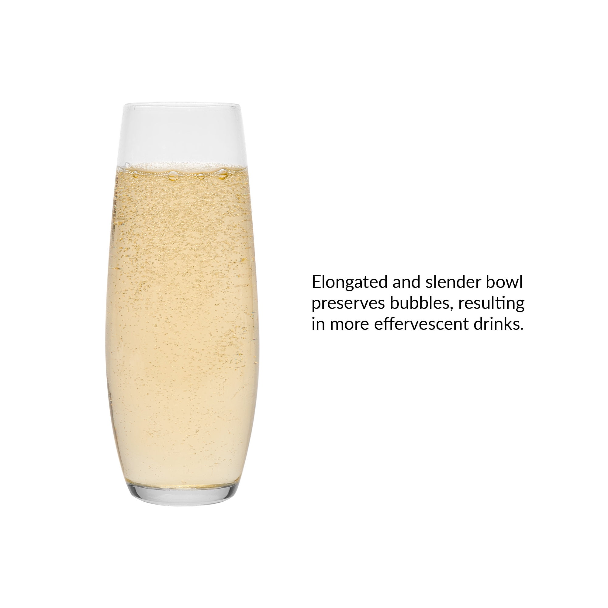 Mainstays Stemless 9.6 oz Flutes (Set of 12)