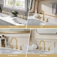 thumbnail image 6 of WOWOW 8 in. Widespread Double Handle Bathroom Faucet in Gold, 6 of 9