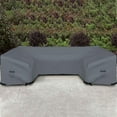 thumbnail image 5 of Patio U Shape Sofa Cover 12 Oz Waterproof - 100% UV & Weather Resistant Customize Outdoor Sofa Cover with Air Pockets and Drawstring with Snug Fit (33" H X 90" W x 30" D, Grey), 5 of 7
