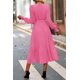 thumbnail image 2 of Vestido PRETTYGARDEN Floral Boho Cruzado con Escote en V y Volantes Maxi M, 2 of 7