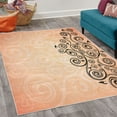 thumbnail image 2 of Ornamental Decorative Rug, Floral Swirls Ivy Image Ombre Details Grunge Backdrop Flower Illustration, Quality Carpet for Bedroom Dorm and Living Room, 6 Sizes, Pale Peach, by Ambesonne, 2 of 4