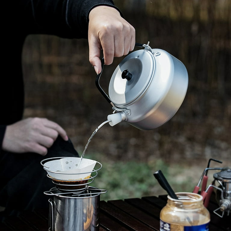 Titanium Camping Kettle Coffee Pot Maker Pour Over Gooseneck Spout For  Outdoor