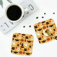 thumbnail image 5 of Disketp Happy Halloween7 Funny Coasters,6 Pcs Leather Coasters With Holder, Perfect Housewarming Hostess Gifts,Protect Furniture From Water Marks Scratch And Damage, 5 of 9