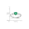 thumbnail image 2 of Gem & Harmony 2/5 Carat (Ctw) Emerald Heart Promise Ring in 10K White Gold for Women, 2 of 6