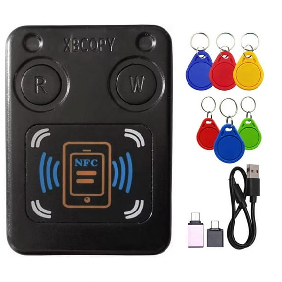 NFC RFID Smart Chip Card Reader Copier 3XUID/CUID Keychain IC 13.56Mhz ID 125K 250K 375K RFID Token Clone Duplicator