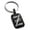 Black, variant on Stainless Steel Letter Z Initial Old English Monogram Engraved Small Rectangle Dog Tag Charm Keychain Keyring