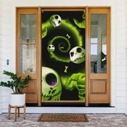 The Nightmare Before Christmas Door Cover Decorated Banner Tapestry Home Decoration Holiday Party Supplies Door Banner Porch Sign Banner 72.8 x 35.4 Inch