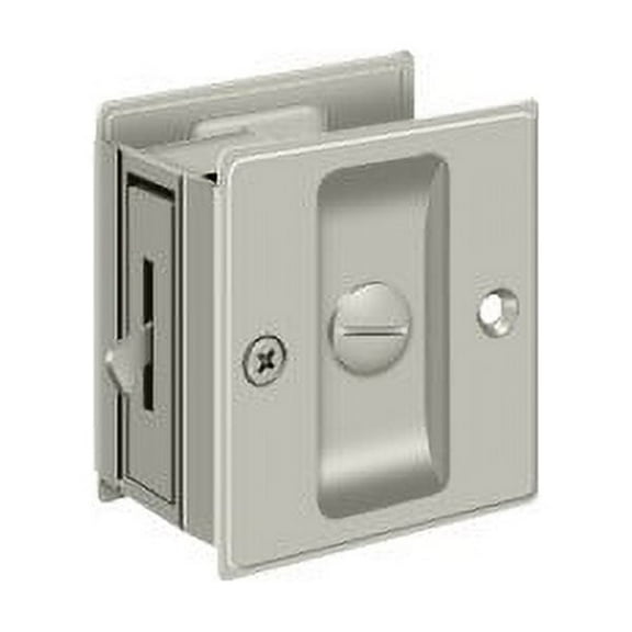 Deltana SDL25U15 Pocket Lock; 2-1/2" x 2-3/4" Privacy; Satin Nickel Finish