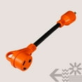 thumbnail image 6 of 30A to 30A RV Power Adapter Cord Plug [NEMA TT-30R Female to L5-30P Male] [Dogbone Style] [EZ Grip] [Max 3750W @125V][ETL Approved] [LED] [10/3 STW Cord & Copper Wire] for Generator Trailer Camper, 6 of 8
