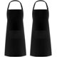 thumbnail image 1 of Syntus - Delantal con peto ajustable, resistente a las gotas de agua, con 2 bolsillos, delantales de cocina para mujeres, hombres, chef, color negro Fokelyi WRMH-65-1, 1 of 6