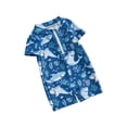 thumbnail image 2 of Sedceaty Toddler Baby Boys Sun Protection One-Piece Swimsuit,0 3 6 12 Months 1T 2T 3T Short Sleeve Crewneck Ocean Animal Print Zipper Swimwear, 2 of 10