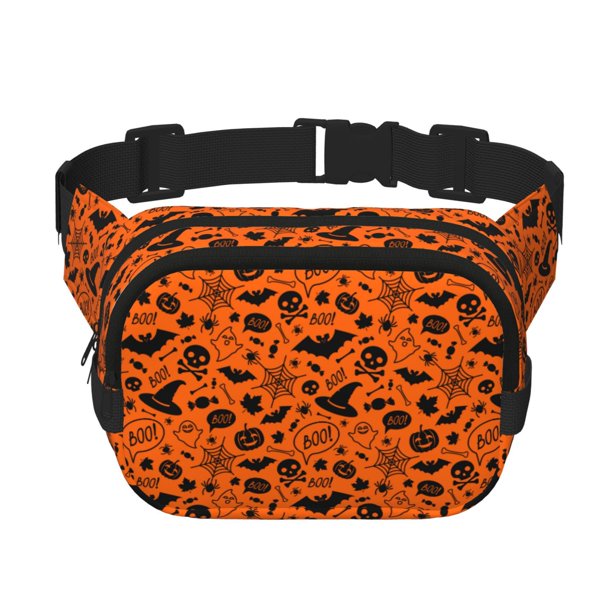 Balery Happy Halloween 6 Mochila Cinturón para Mujeres y Hombres, Bolsa de Cintura Impermeable de Doble Capa con Correa