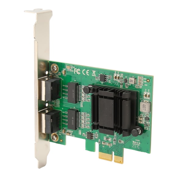 Tarjeta De Red De Servidor RJ45 Dual, 10/100/1000Mbps Transferencia De Alta Velocidad Plug And Play Tarjeta De Red Gigabit De 2 Puertos RJ45 PCI Ex1 PCB TXA108 82571 Para PC De