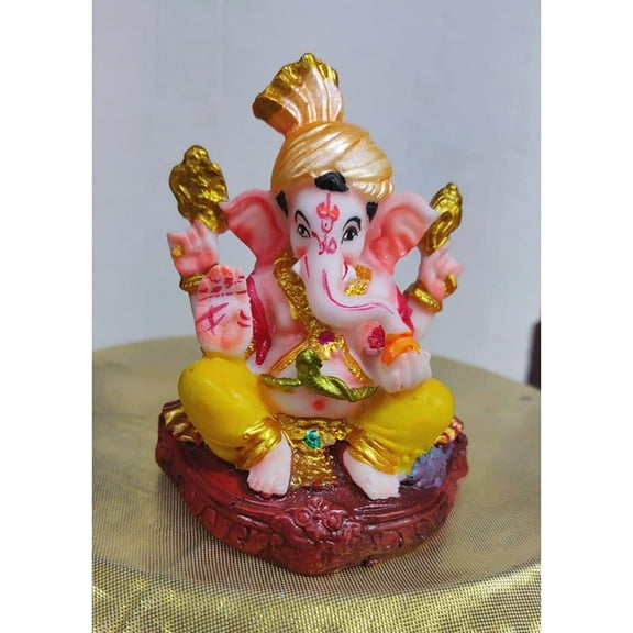 Lord Ganesha Statue Ganpati Idol Sculpture Elephant God Ganesha Figurine God of Success New Beginning Hindu God Statue Ganpati Murti in resin Small Ganesha For Car Dashboard Decor - AtoZ India Cart