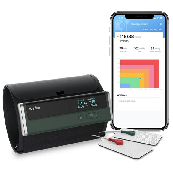 Checkme BP2A Bluetooth Blood Pressure Monitor with Massage– 30-Second Reading, App Tracking