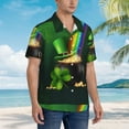 thumbnail image 6 of Uemuo St. Patrick's Day4 Printed Regular Fit Short Sleeve Casual Hawaiian Shirt for Men,Aloha shirt,Tropical shirt,Floral print shirt,Vacation Beach shirt-X-Large, 6 of 9