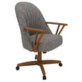 thumbnail image 3 of Chromcraft Cliff Caster Dining Chair in Solid Wood Chestnut Finish, 3 of 5