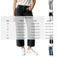 thumbnail image 2 of Sentuca Jeans for Women High Waisted Straight Leg Solid Denim Pants with Pockets Casual Fashion Trousers White XL, 2 of 5