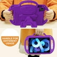 thumbnail image 4 of BMOUO Kids Case for 2022 iPad Air 5th Generation / 2020 iPad 4th Generation, iPad Pro 11 2021/2020/2018, Protective Shockproof Case with Handle Stand Shoulder Strap for iPad Air 4/5 , Pro 11, Purple, 4 of 7
