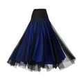thumbnail image 2 of segolike Ballroom Dance Skirt Women Dancing Costume Clothes Flamenco Skirt Belly Dancing Dress Long Swing Race Skirt for Cha Cha Waltz M Size Blue, 2 of 8