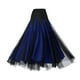 thumbnail image 2 of Falda de baile de salón para mujer, traje de baile, vestido en capas, falda de práctica, falda larga para mujer, falda española para Tango Latino Azul XL, 2 of 10