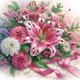 thumbnail image 1 of Pintura Resina Diamante Btafrte Serie Flores Lirio Diamante Parcial 40*40CM, 1 of 9