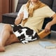 thumbnail image 5 of Balery Cow Skin 2 Pantalones cortos de pijama de punto de algodón para hombre con cinturilla y bolsillos-Medium, 5 of 6