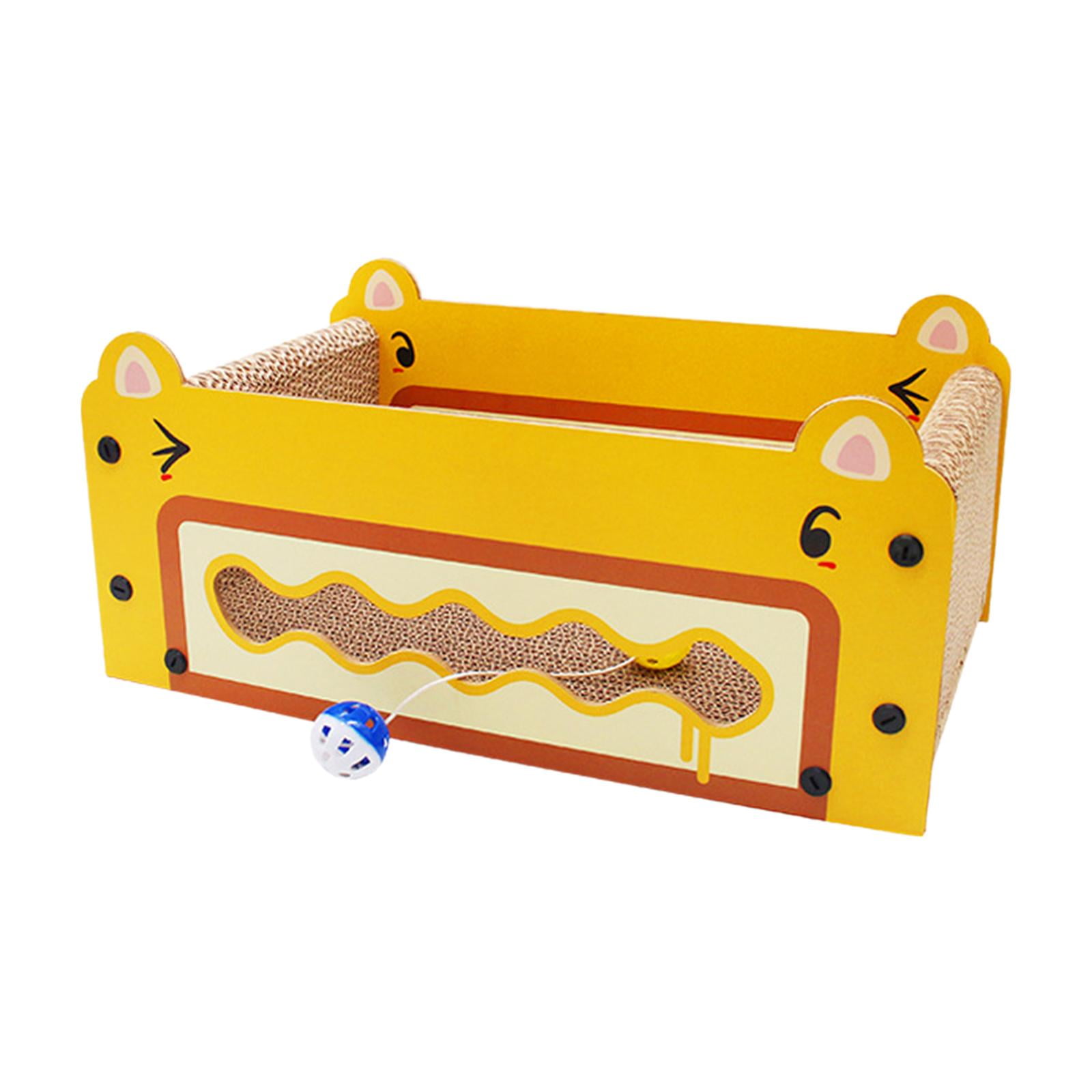 Bvdfgk Cardboard Cat Scratching Post, Lounge Bed, Cat Scratching Post, Cat Nest, Kitten Yellow