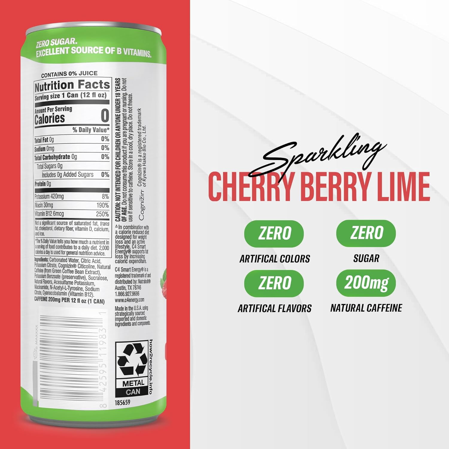 C4 Energy & Smart Energy Drinks Variety Pack, Sugar Free Pre Workout Performance Drink With No Artificial Colors or Dyes, Zero Calorie, Coffee Substitute or Alternative, 4 Flavor Variety 12 Pack