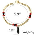 thumbnail image 5 of 18K Gold Plated Figa Gesture Hand Pendant Azabache Chain Bracelet Anklet Baby Hand Good Luck Charm Amulet Protection Jewelry for Women Girl, 5 of 7