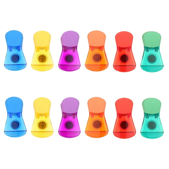 12pcs Convenient Food Bag Sealing Clips Plastic Sealing Clamps for Home Kitchen