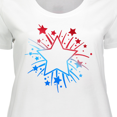 thumbnail image 4 of Inktastic Fourth of July Star Firework Women's Plus Size T-Shirt, 4 of 5
