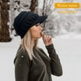 thumbnail image 6 of YooGuoGuo Beanie Tail Winter Warm Knit Messy High Bun Ponytail Hats Visor Beanie Cap, 6 of 7