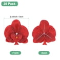 thumbnail image 3 of 20-Pack Artificial Orchid Flower Heads, Silk Faux Butterfly Flowers Head for Decor [3.54", Red], 3 of 7