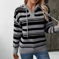 thumbnail image 4 of Suéter de cuello redondo para mujer, cárdigan informal de color liso con cremallera para ir al trabajo, chaqueta, abrigo para mujer, 4 of 8