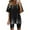 Black, variant on Aloohaidyvio Tops,Womens Summer Short Sleeve V-Neck Tops Shorts Comfortable Homewear Two-Piece Suit Sets