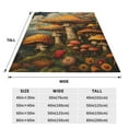 Bingfone Vintage Cloud Mushroom Print Flannel Fleece Blanket Throw
