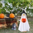 thumbnail image 2 of Sylvtty Ghost Goose Outfit Halloween Porch Goose Clothes with Witch Hat And Pumpkin Bucket for 23" Goose Statue Outdoor Patio Yard Lawn Decoration, 2 of 6