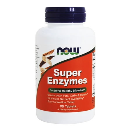 Foods Natural Enzymes - NOW Foods - Super Enzymes - 90 Tablets