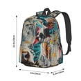 thumbnail image 5 of Goofa Colorful Graffiti Cow Pattern Backpack for Students – Large Capacity, Lightweight with Adjustable Shoulder Straps, Perfect for School, Travel, 5 of 6