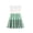 White & Green, variant on Arshiner Girls Dress Summer Flutter Sleeve Flared Tiered Swing Pleated Midi Cotton Casual Sundress with Pockets