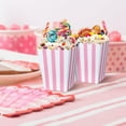 thumbnail image 3 of 48 Pcs Pastel Pink Popcorn Boxes Small Large Pink and White Striped Paper Popcorn Bags Candy Containers for Birthday Party Favor Supplies(4 x 3 Inches, Small), 3 of 7