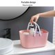thumbnail image 2 of Cesta para carrito de ducha, organizador portátil de plástico grueso de gran capacidad, bolsa de almacenamiento con asas, bolsa de aseo de drenaje, contenedor para baño, dormitorio universitario, artí, 2 of 5