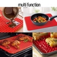 thumbnail image 6 of Red Silicone Baking Mat – Non Stick Reusable Oven Liner And Pastry Sheet for Cookies Baking Roasting, Heat Resistant And Dishwasher Safe Kitchen Essential Hearthweave, 6 of 7