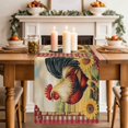thumbnail image 2 of Red Rooster Flowers Egg Table Runner, Vintage Style Farm Rooster Red Plaid Cotton Linen Kitchen Table Decoration Washable Dining Tabletop Runners for Home Party Decor 13x72 Inches, 2 of 9
