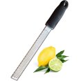 thumbnail image 1 of Lemon Zester, Cheese Grater, Parmesan Cheese, Ginger, Garlic, Chocolate, With Razor-Sharp Stainless Steel Blade, Protective Cover and Cleaning brush, Dishwasher Safe，Black, 1 of 6