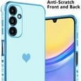 thumbnail image 4 of Compatible with Samsung A15 5G Case for Women Girl, Plating Edge Cute Love Heart Soft TPU Bumper with 4 Corners Shockproof Protection Phone Case Cover for Galaxy A15 5G(Blue), 4 of 12
